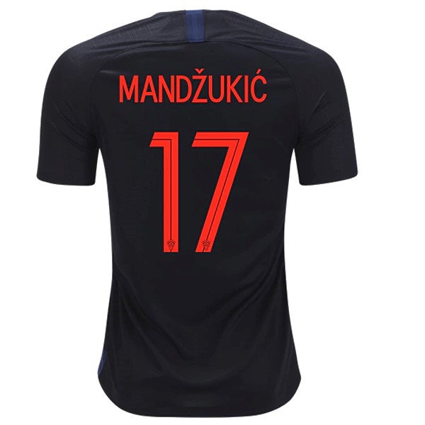 Camiseta Croacia 2ª Mandzukic 2018 Azul